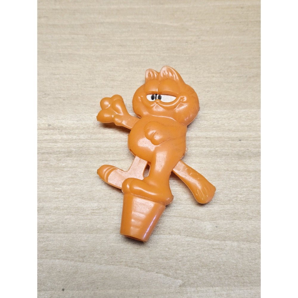 Vintage Garfield the Cat Pencil Topper 1978‎ Character Toy 2.5 inch Cute! Moves!